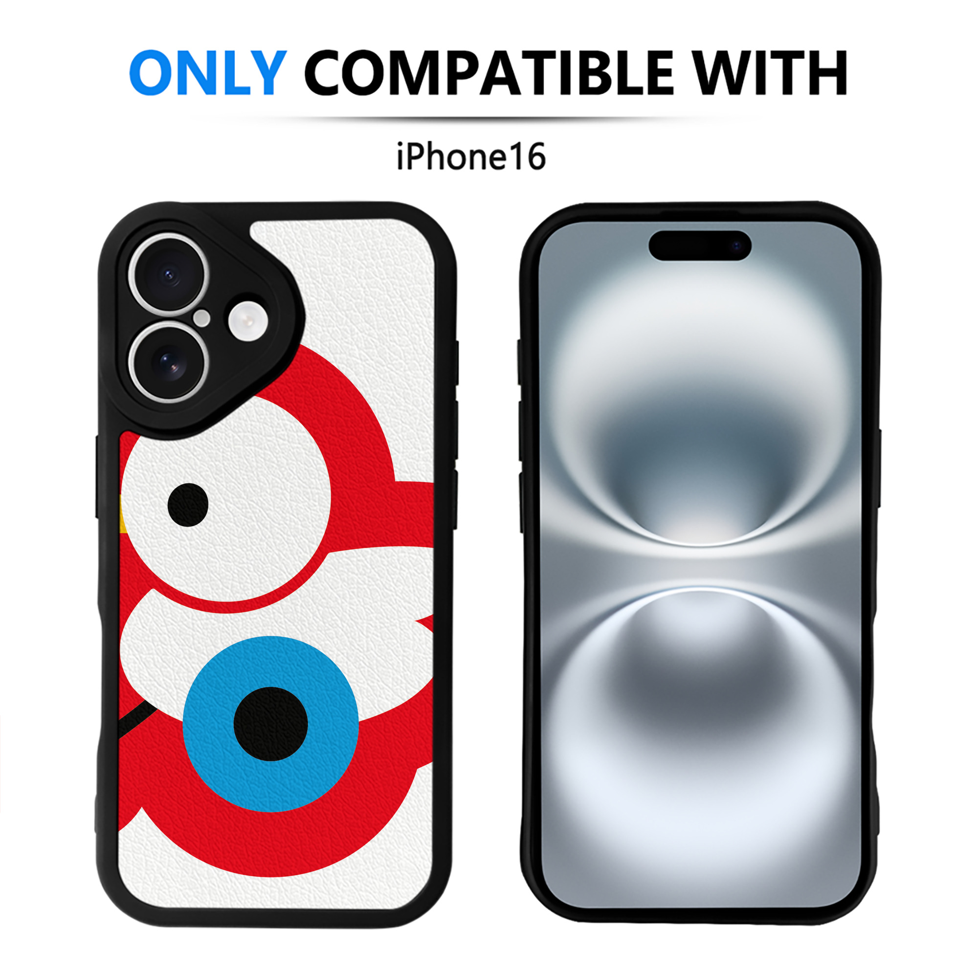 （画像用） Hello Kitty ハローキティ 【iPhone 16シリーズ対応】シリコンスマホケース（レザー調） 材質：シリコン